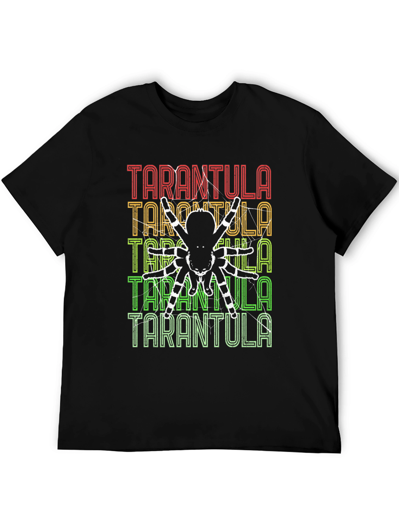 Camiseta Negra con Diseño de Tarántula Retro