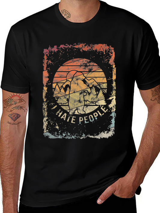 Camiseta Negra Vintage I Hate People