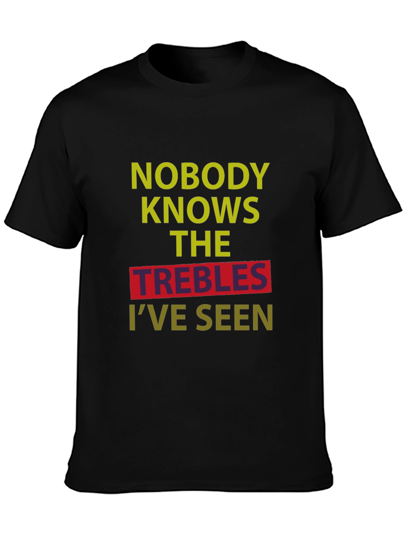 Camiseta Negra: Nadie Conoce Los Trebles Que He Visto