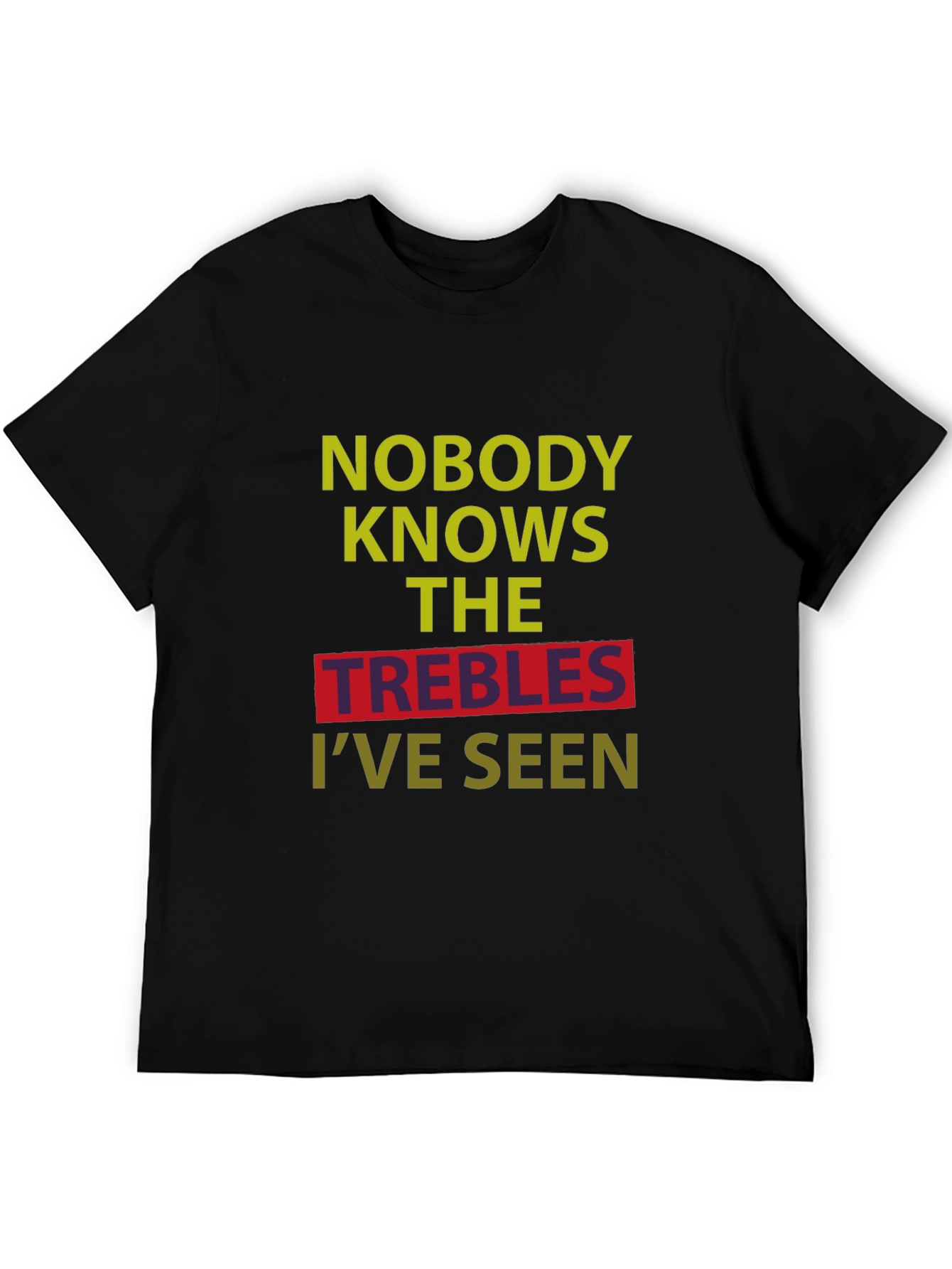 Camiseta Negra: Nadie Conoce Los Trebles Que He Visto