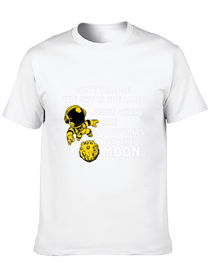 Camiseta Negra con Diseño de Astronauta y la Luna