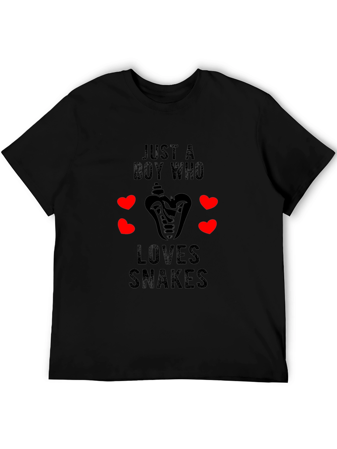 Camiseta Negra con Diseño de Serpiente para Hombre