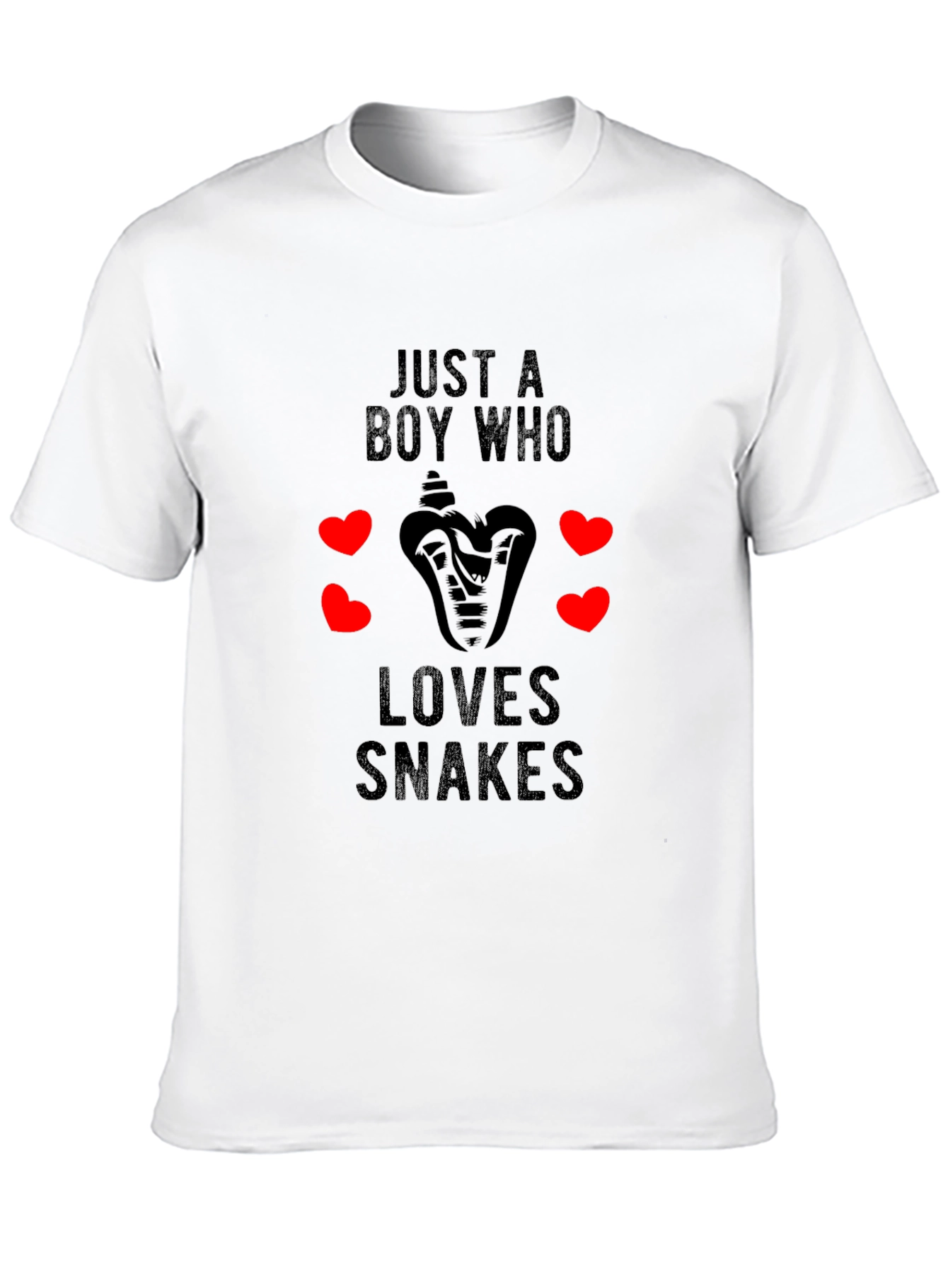 Camiseta Negra con Diseño de Serpiente para Hombre