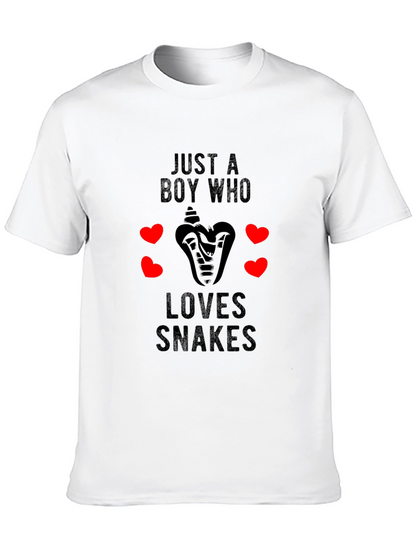 Camiseta Negra con Diseño de Serpiente para Hombre