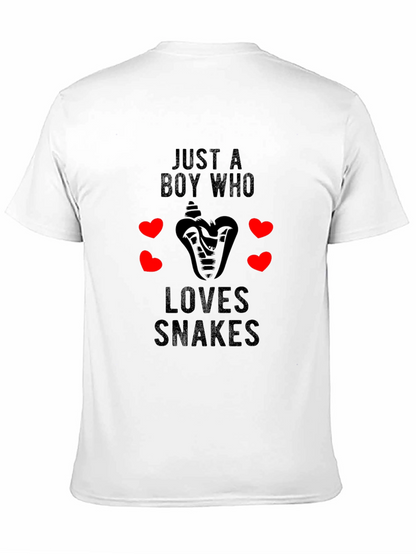 Camiseta Negra con Diseño de Serpiente para Hombre