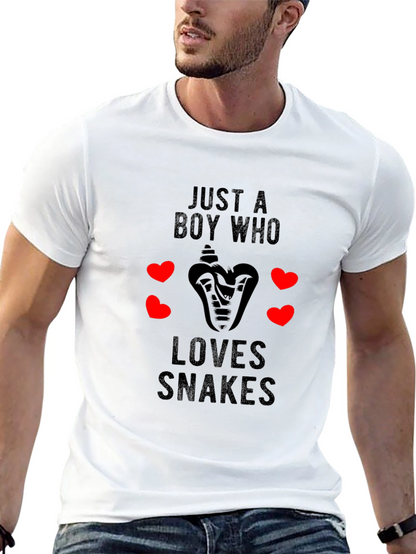 Camiseta Negra con Diseño de Serpiente para Hombre