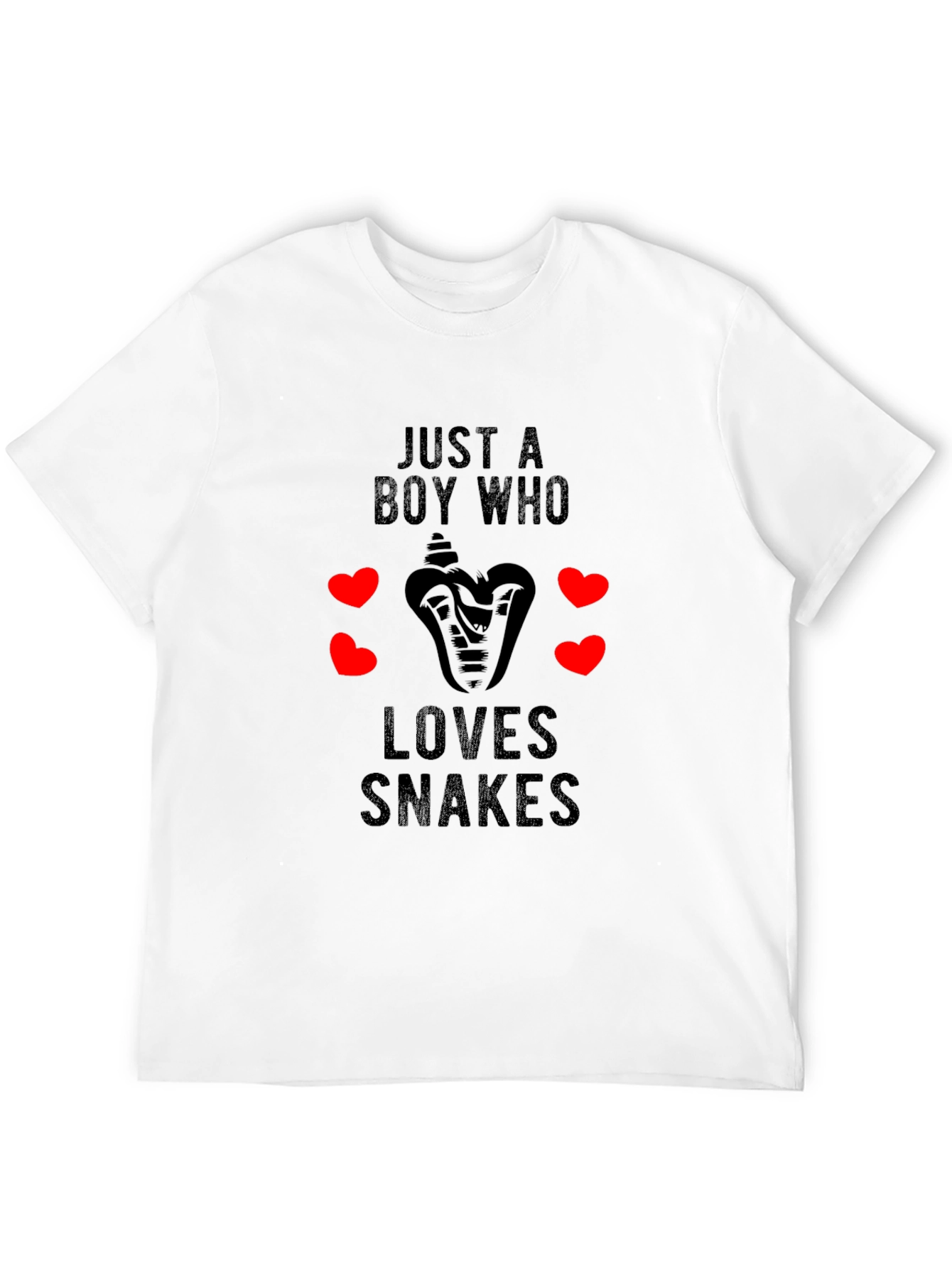 Camiseta Negra con Diseño de Serpiente para Hombre