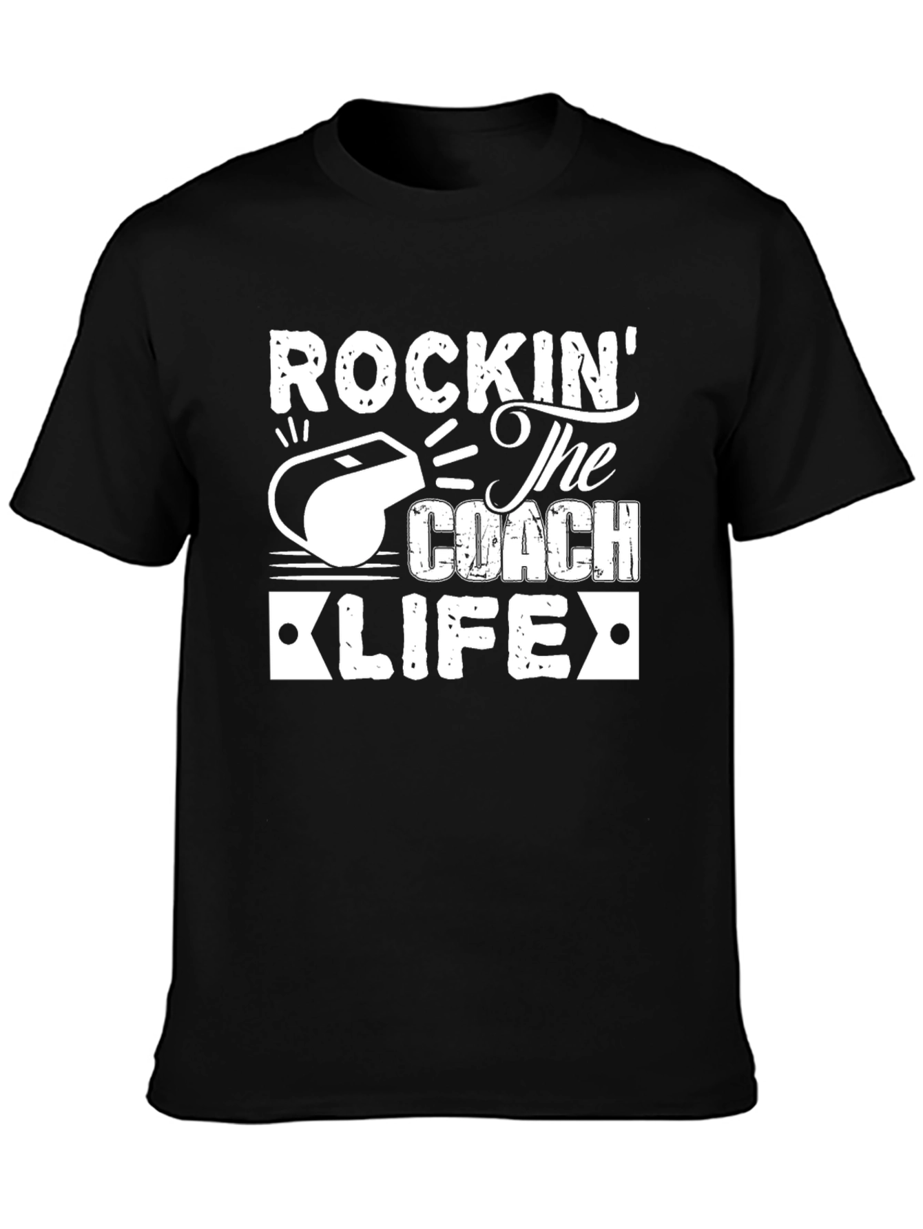 Camiseta Negra: Rockin The Coach Life
