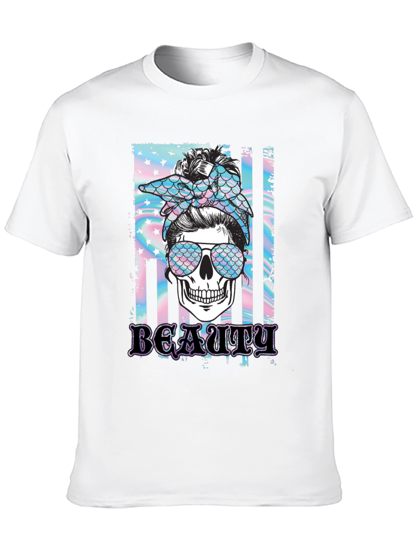 Camiseta Negra Calavera Beauty