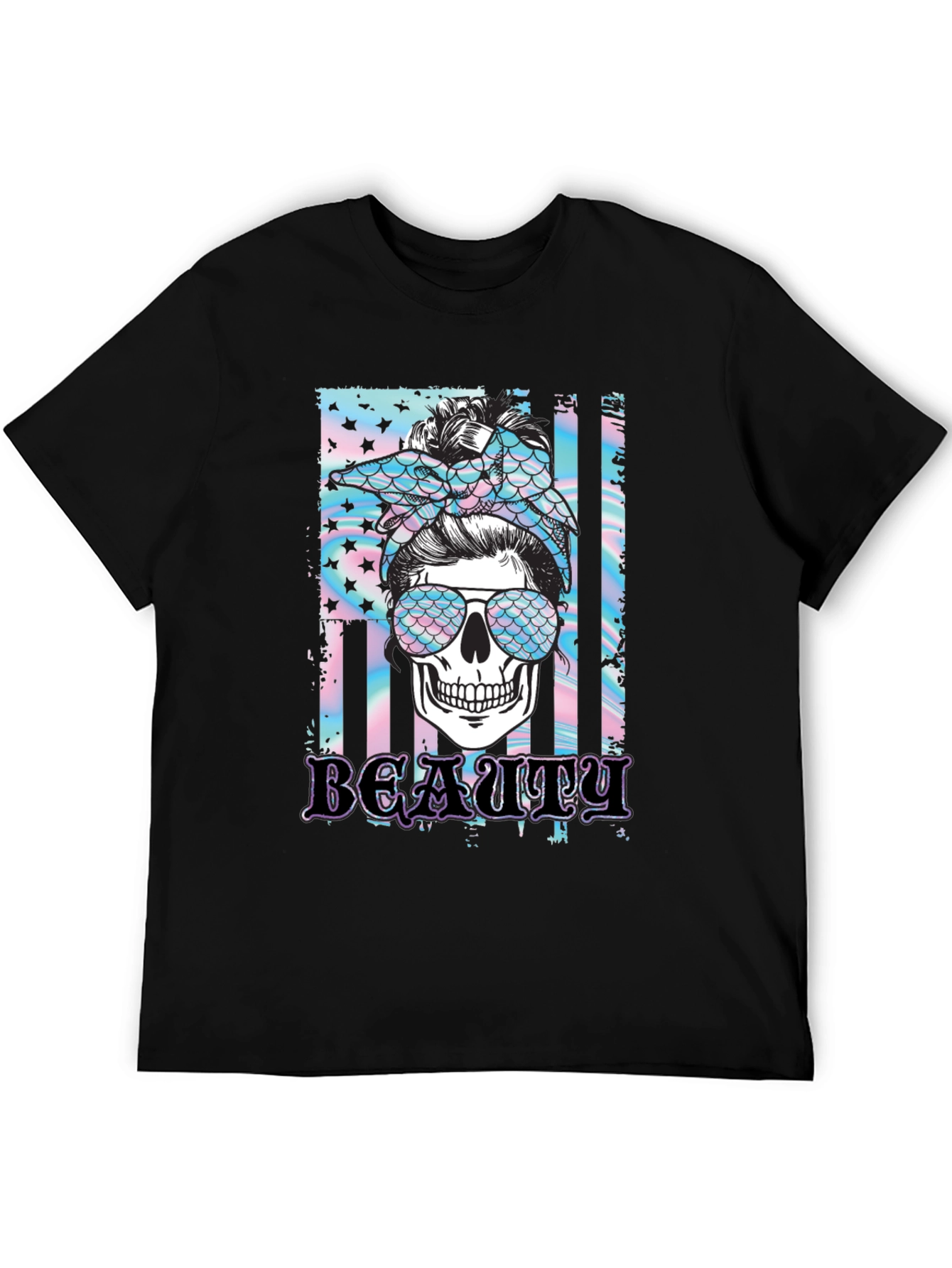 Camiseta Negra Calavera Beauty