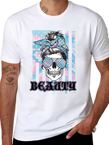 Camiseta Negra Calavera Beauty