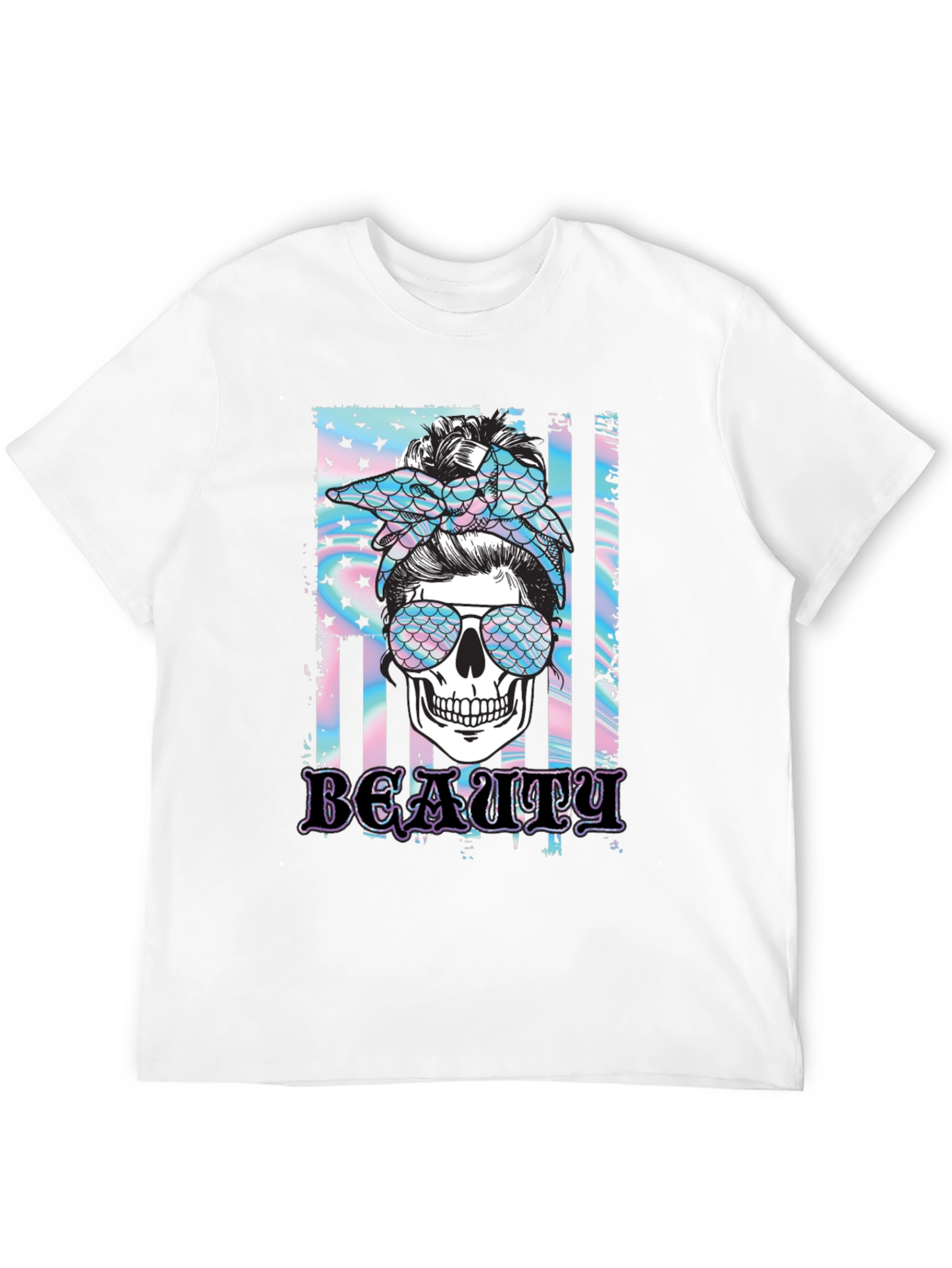 Camiseta Negra Calavera Beauty
