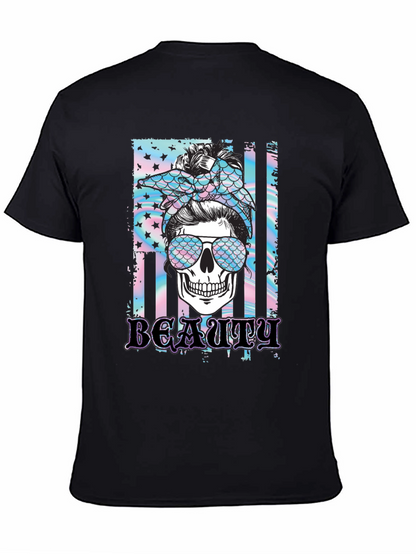 Camiseta Negra Calavera Beauty