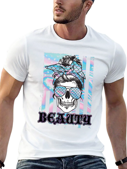 Camiseta Negra Calavera Beauty