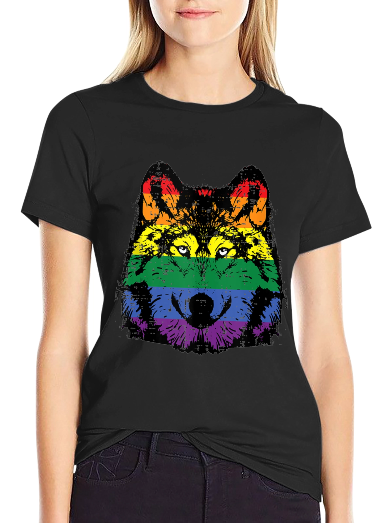 Camiseta Hombre Lobo Orgullo LGBT