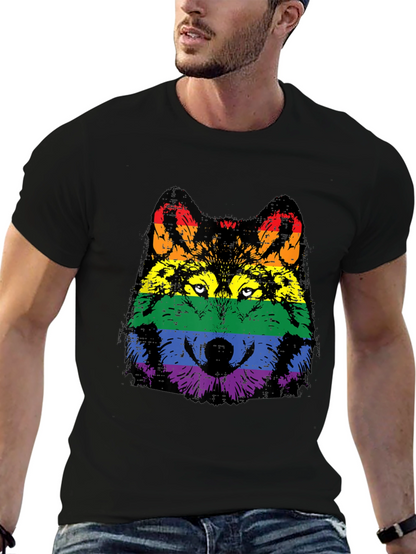 Camiseta Hombre Lobo Orgullo LGBT