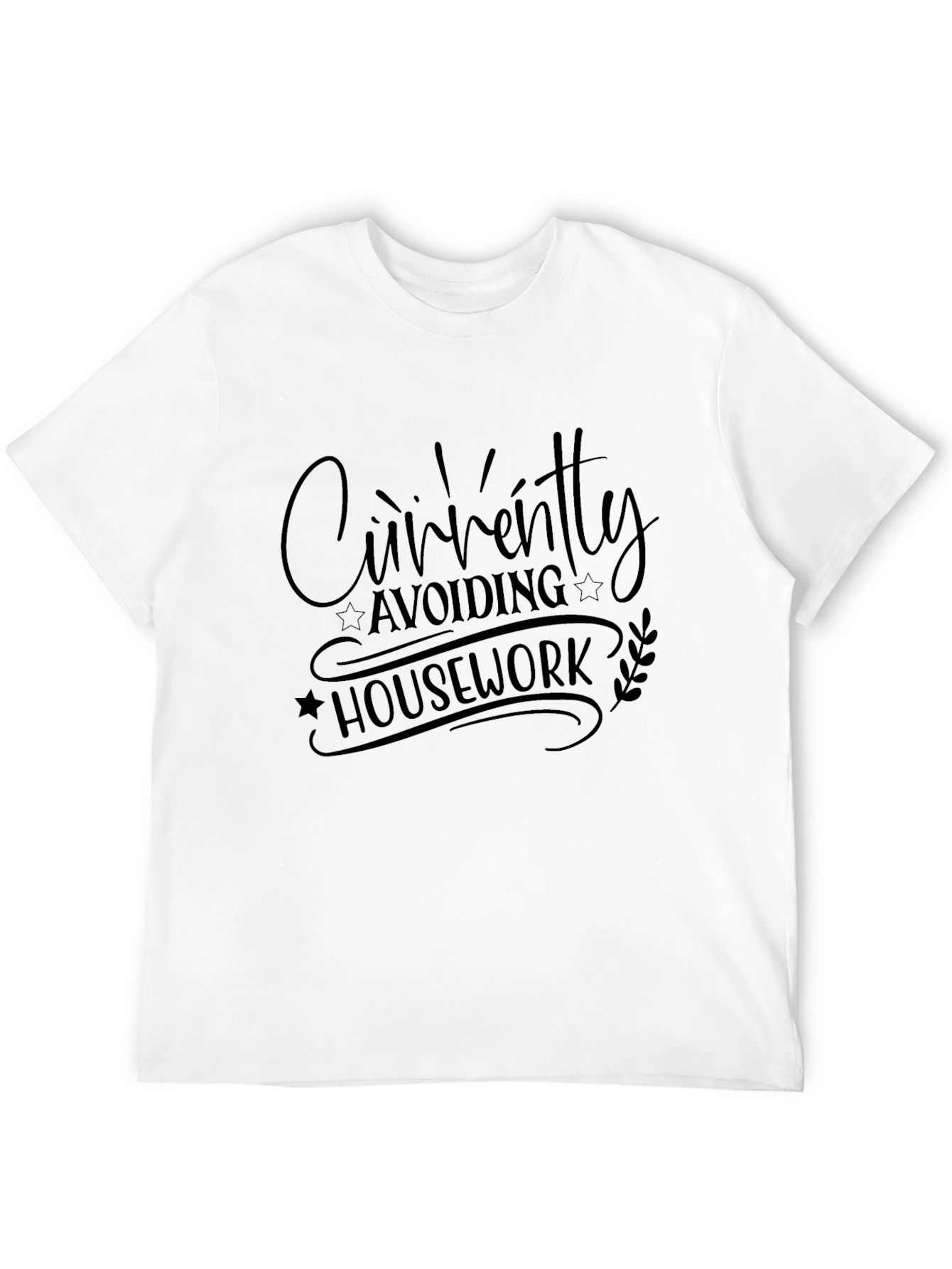 Camiseta Negra Humor Evitando las Tareas