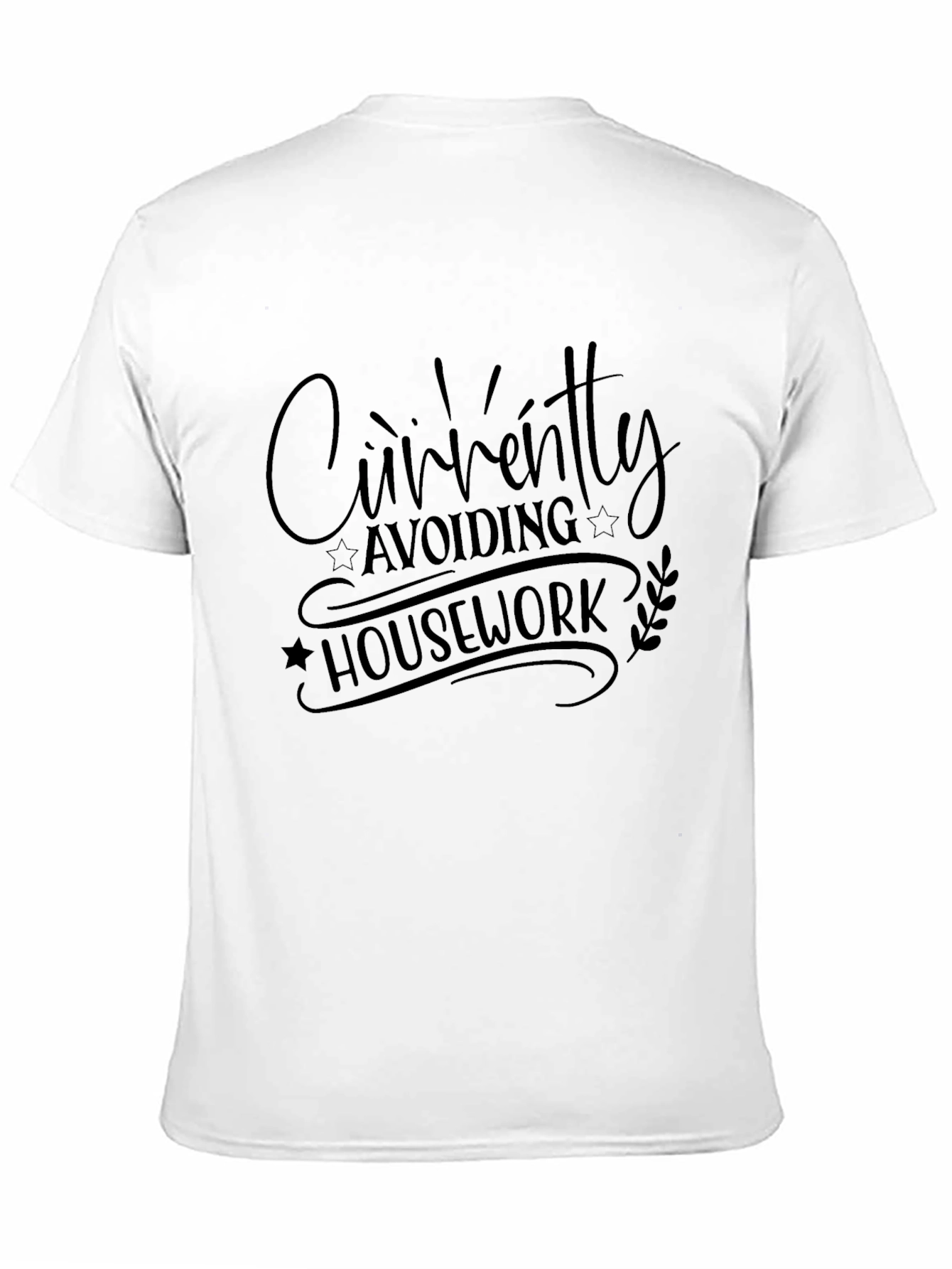 Camiseta Negra Humor Evitando las Tareas