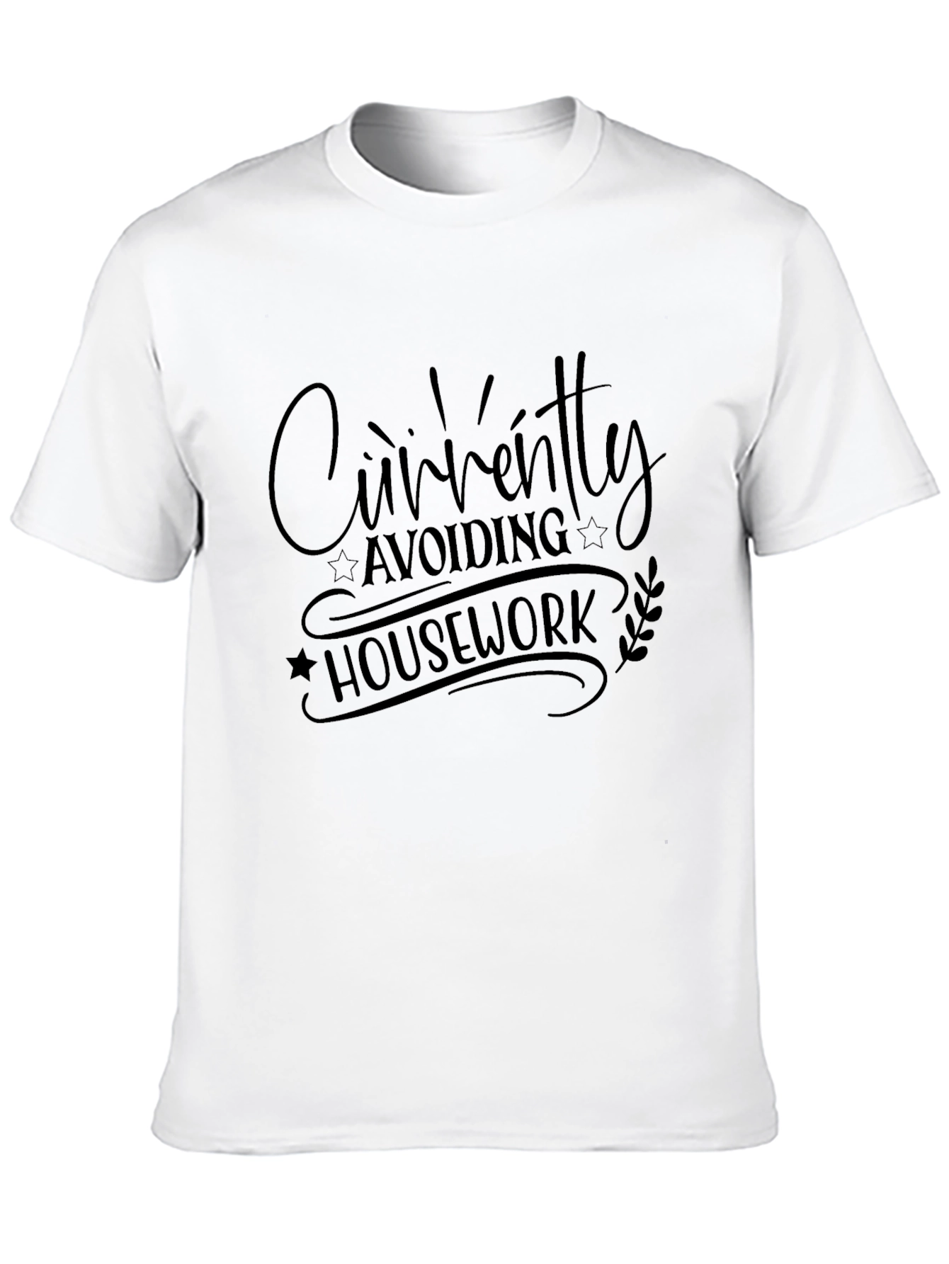 Camiseta Negra Humor Evitando las Tareas