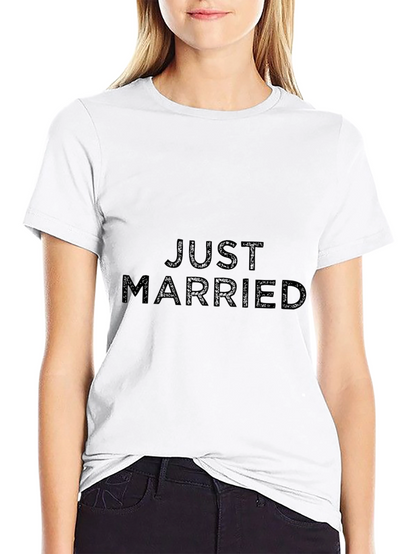 Camiseta Negra Recién Casados para Hombre