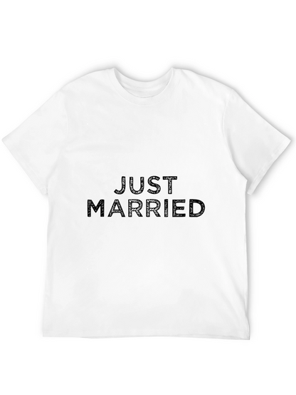 Camiseta Negra Recién Casados para Hombre