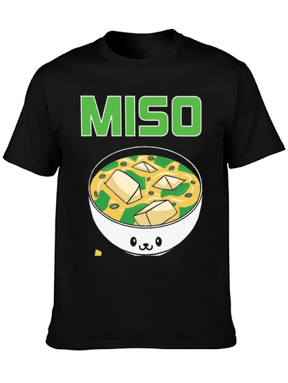 Camiseta Negra Miso Soup Kawaii