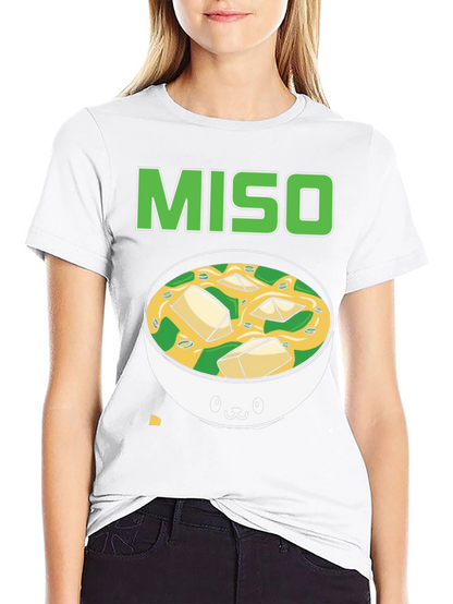 Camiseta Negra Miso Soup Kawaii