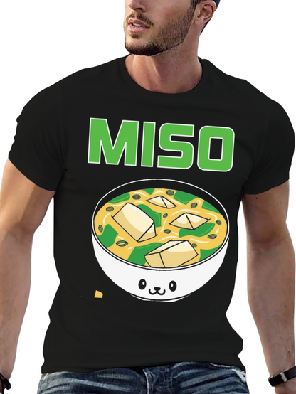 Camiseta Negra Miso Soup Kawaii