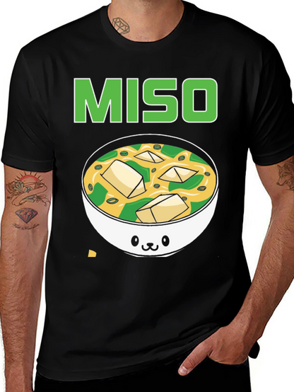 Camiseta Negra Miso Soup Kawaii