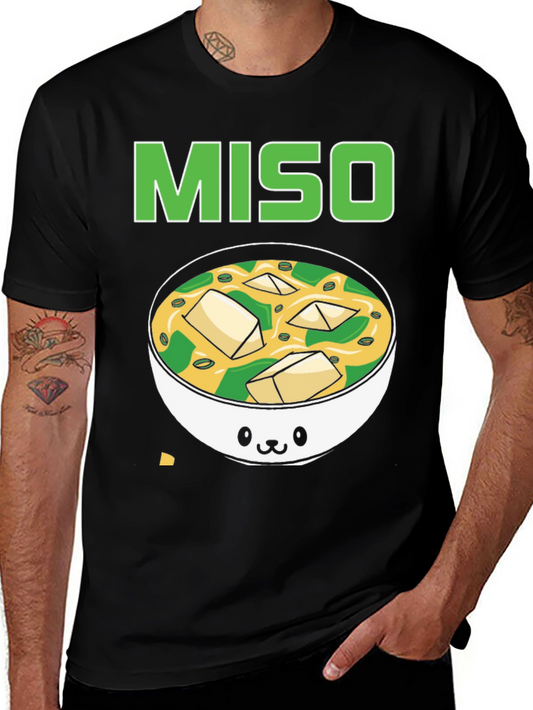 Camiseta Negra Miso Soup Kawaii