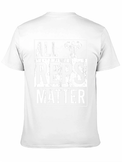 Camiseta Negra All Reps Matter Gym Fitness