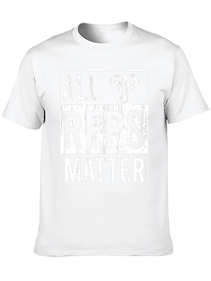 Camiseta Negra All Reps Matter Gym Fitness