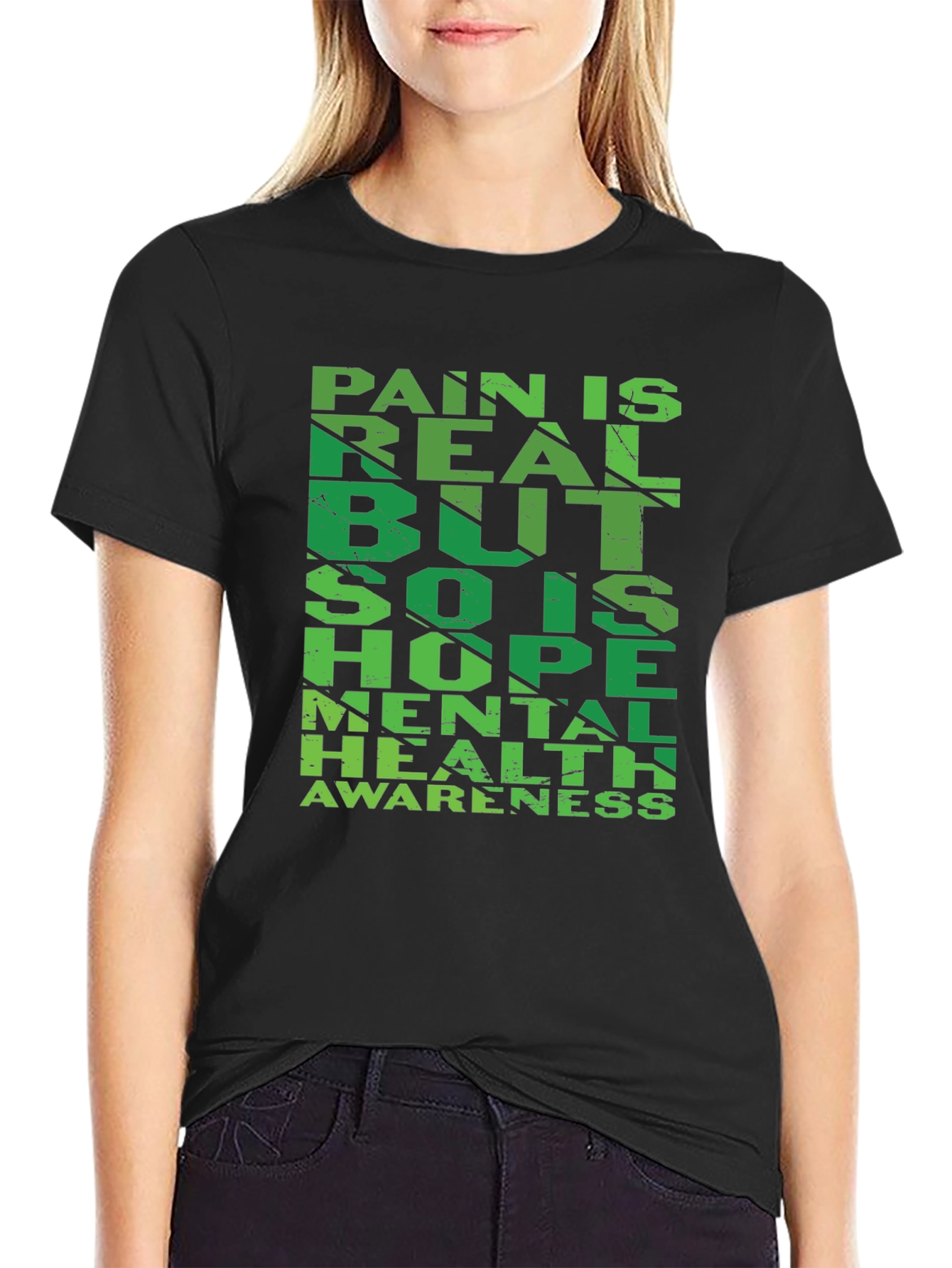 Camiseta Negra: Salud Mental y Esperanza