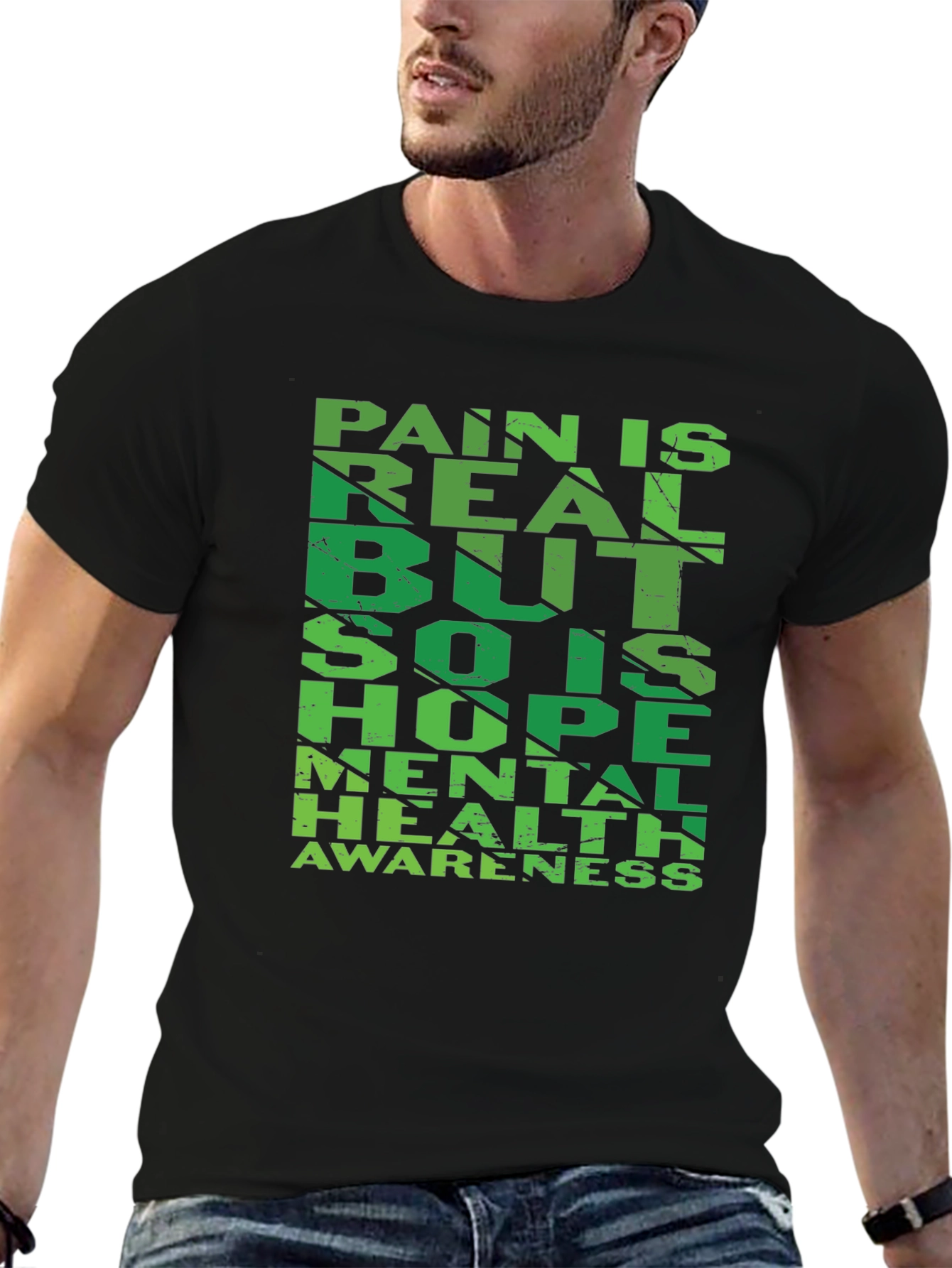 Camiseta Negra: Salud Mental y Esperanza