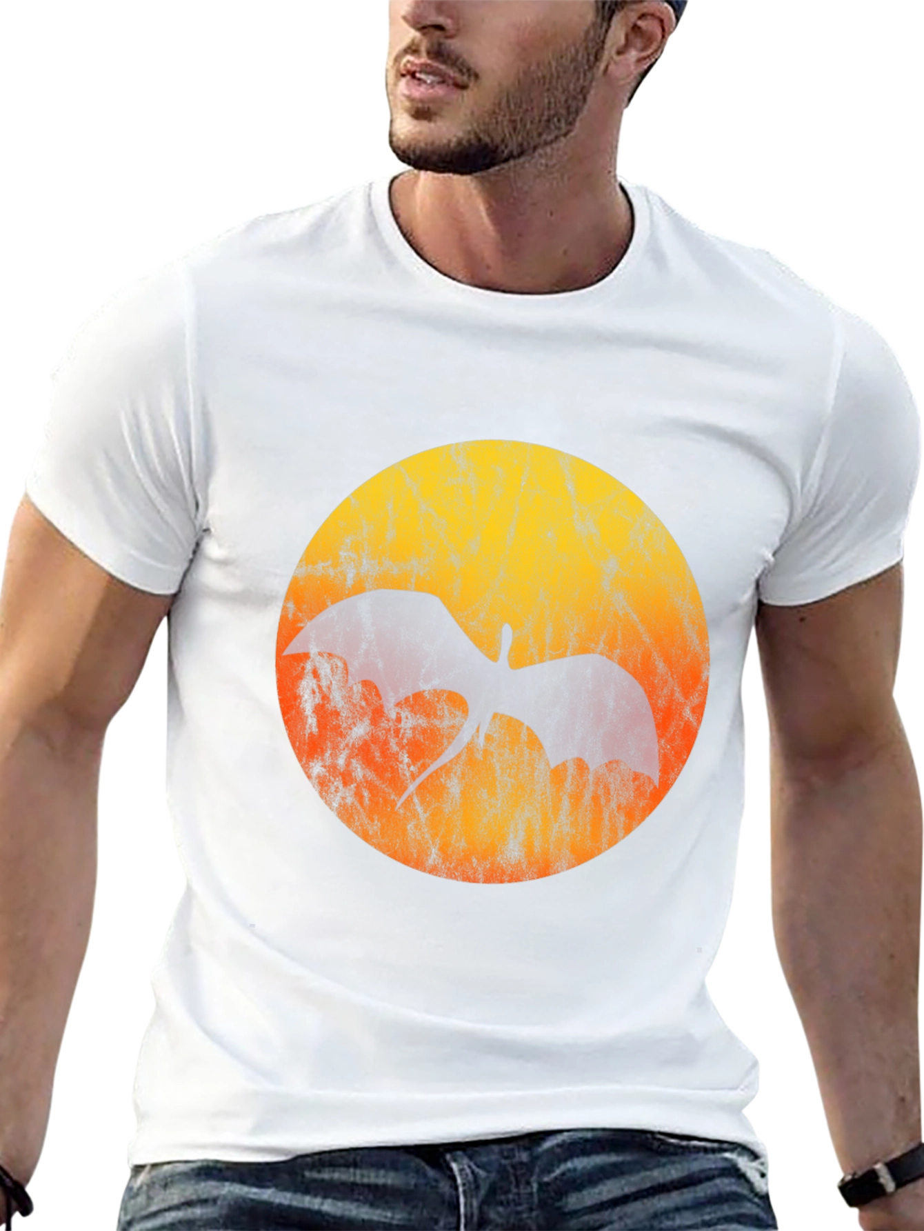 Camiseta Negra con Diseño de Dragón Solar