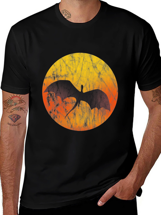 Camiseta Negra con Diseño de Dragón Solar
