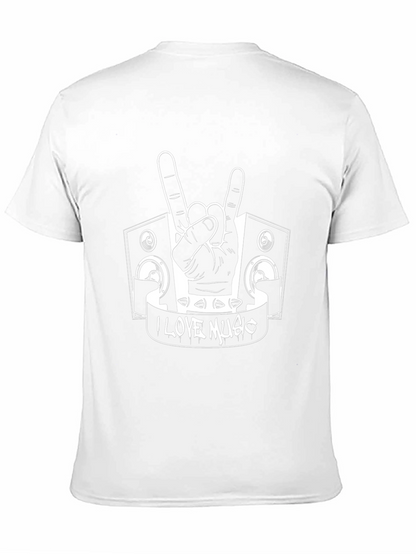 Camiseta Negra I Love Music Rockera
