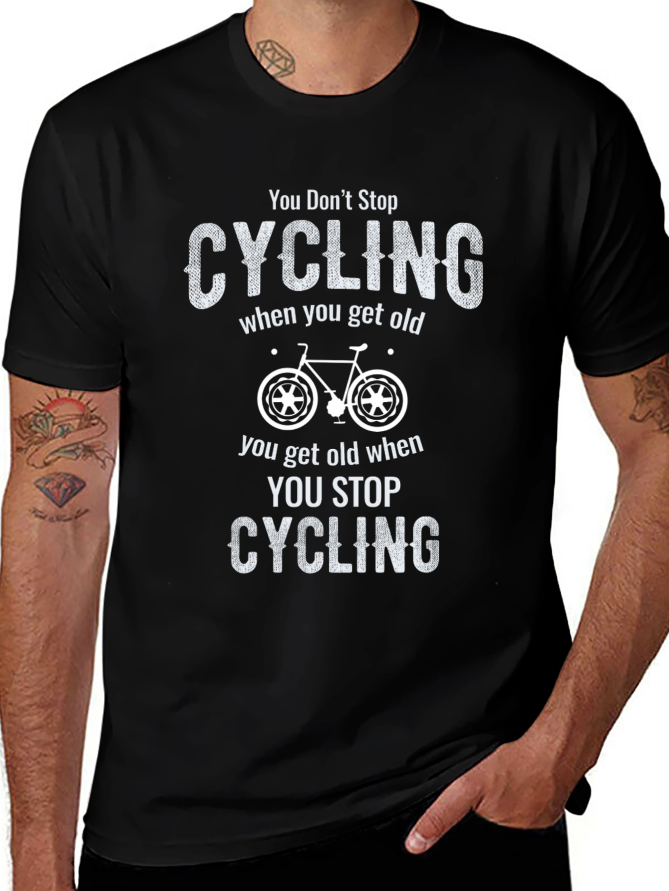 Camiseta Negra Ciclismo Divertida