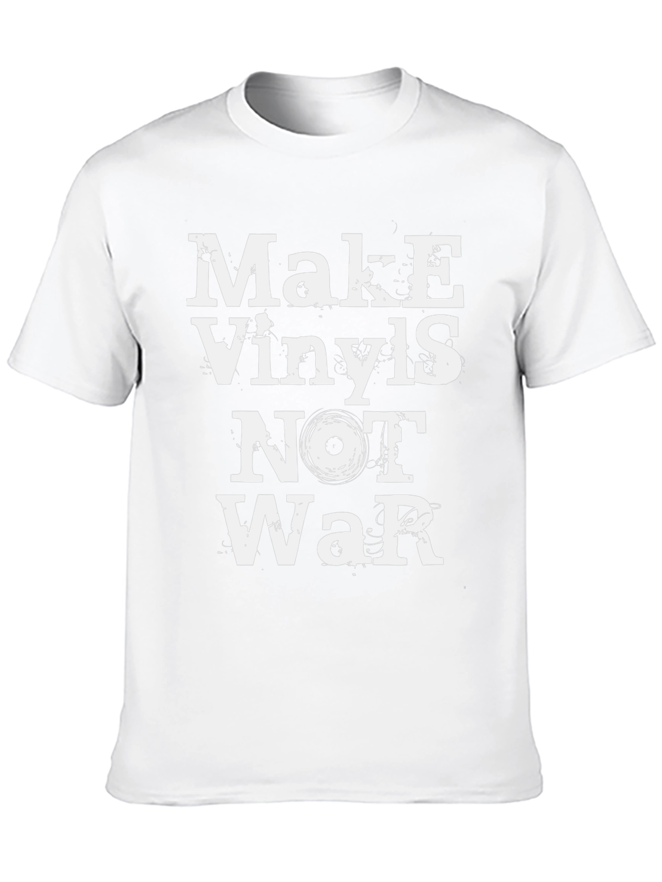Camiseta Negra: ¡Haz Vinilos No la Guerra!