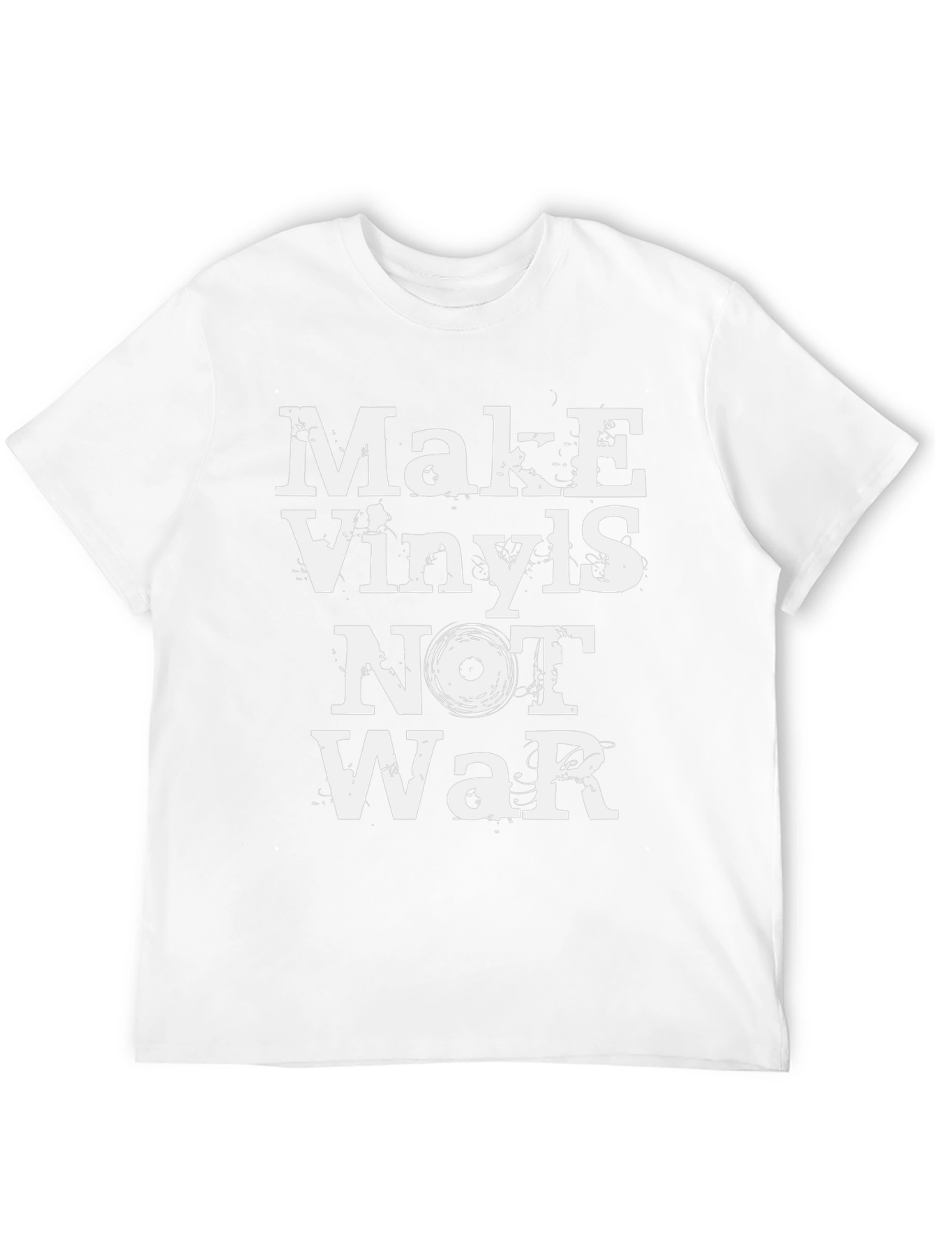 Camiseta Negra: ¡Haz Vinilos No la Guerra!