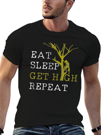 Camiseta Hombre Eat Sleep Get High Repeat