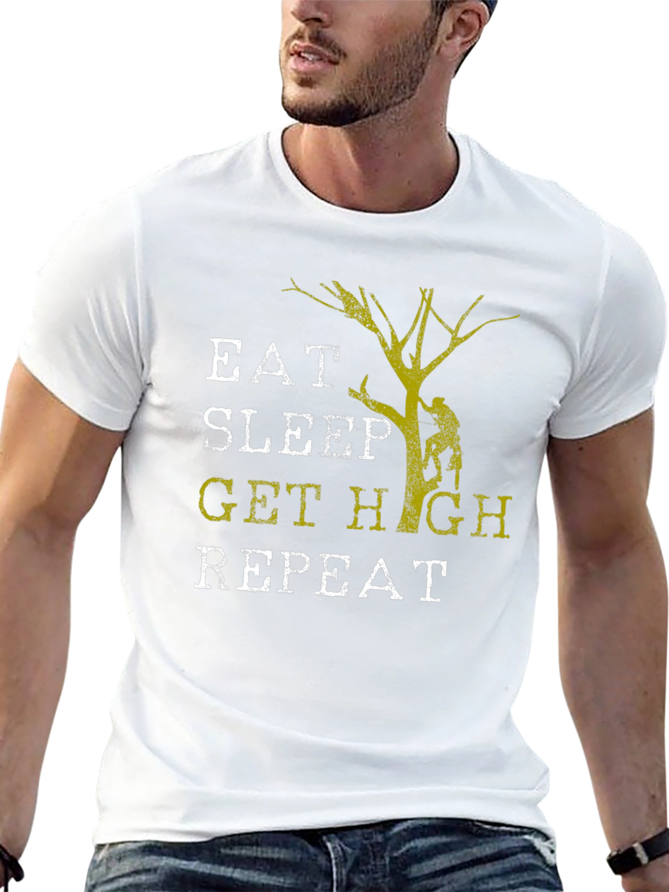Camiseta Hombre Eat Sleep Get High Repeat