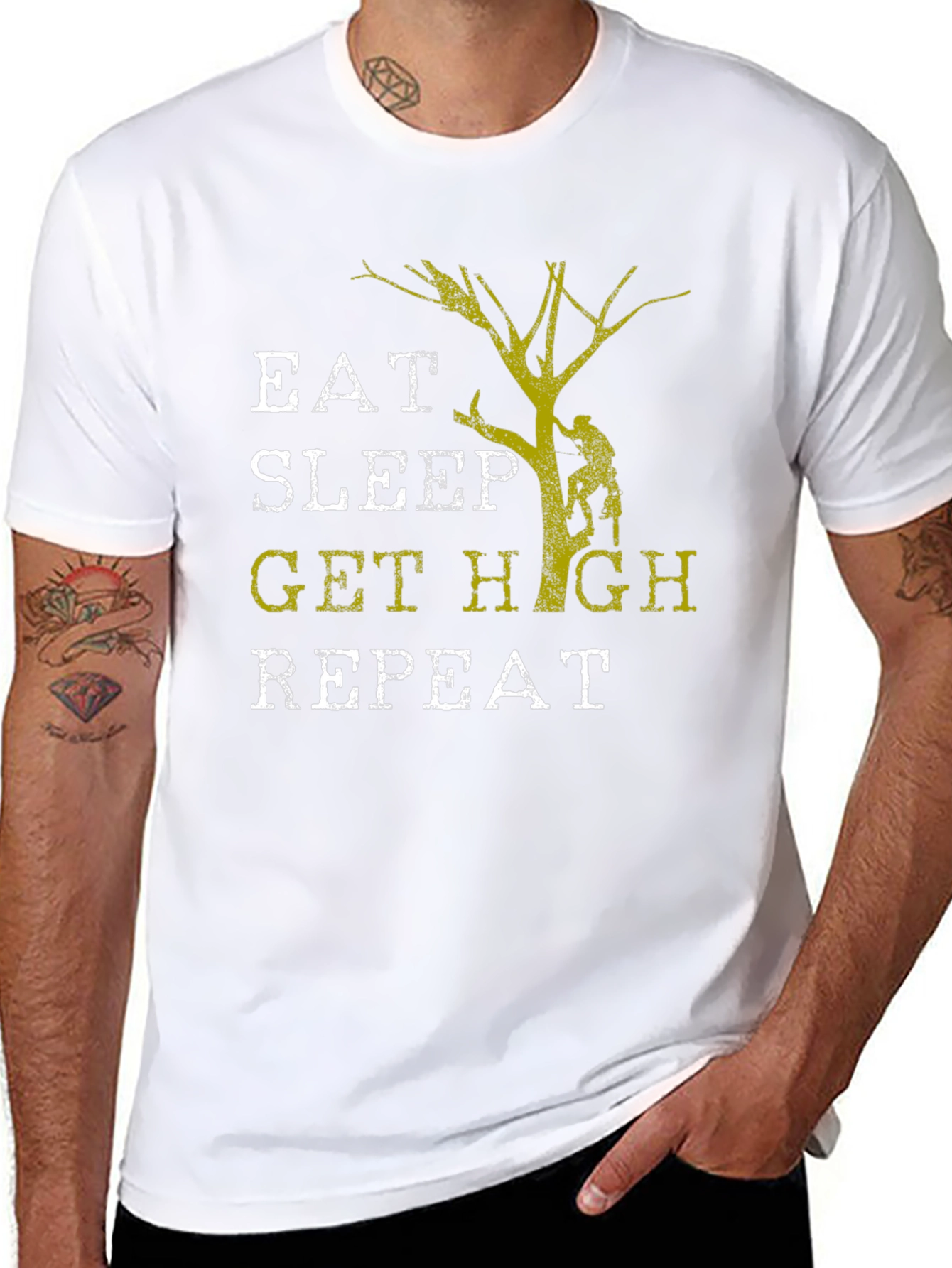 Camiseta Hombre Eat Sleep Get High Repeat