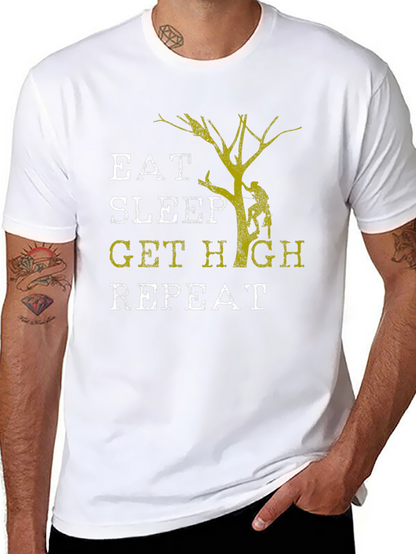 Camiseta Hombre Eat Sleep Get High Repeat