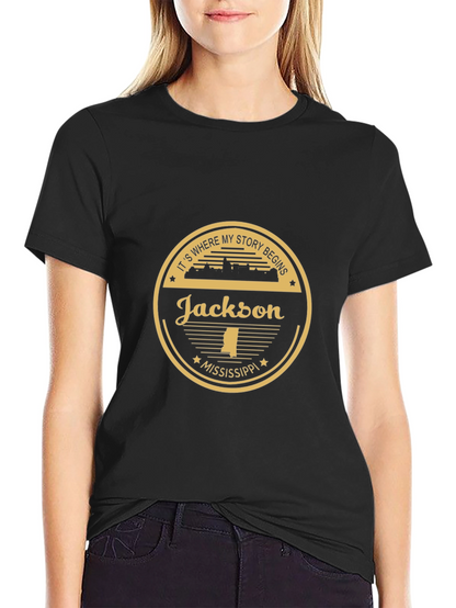 Camiseta Negra Jackson Mississippi
