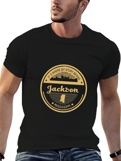 Camiseta Negra Jackson Mississippi