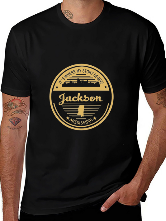 Camiseta Negra Jackson Mississippi