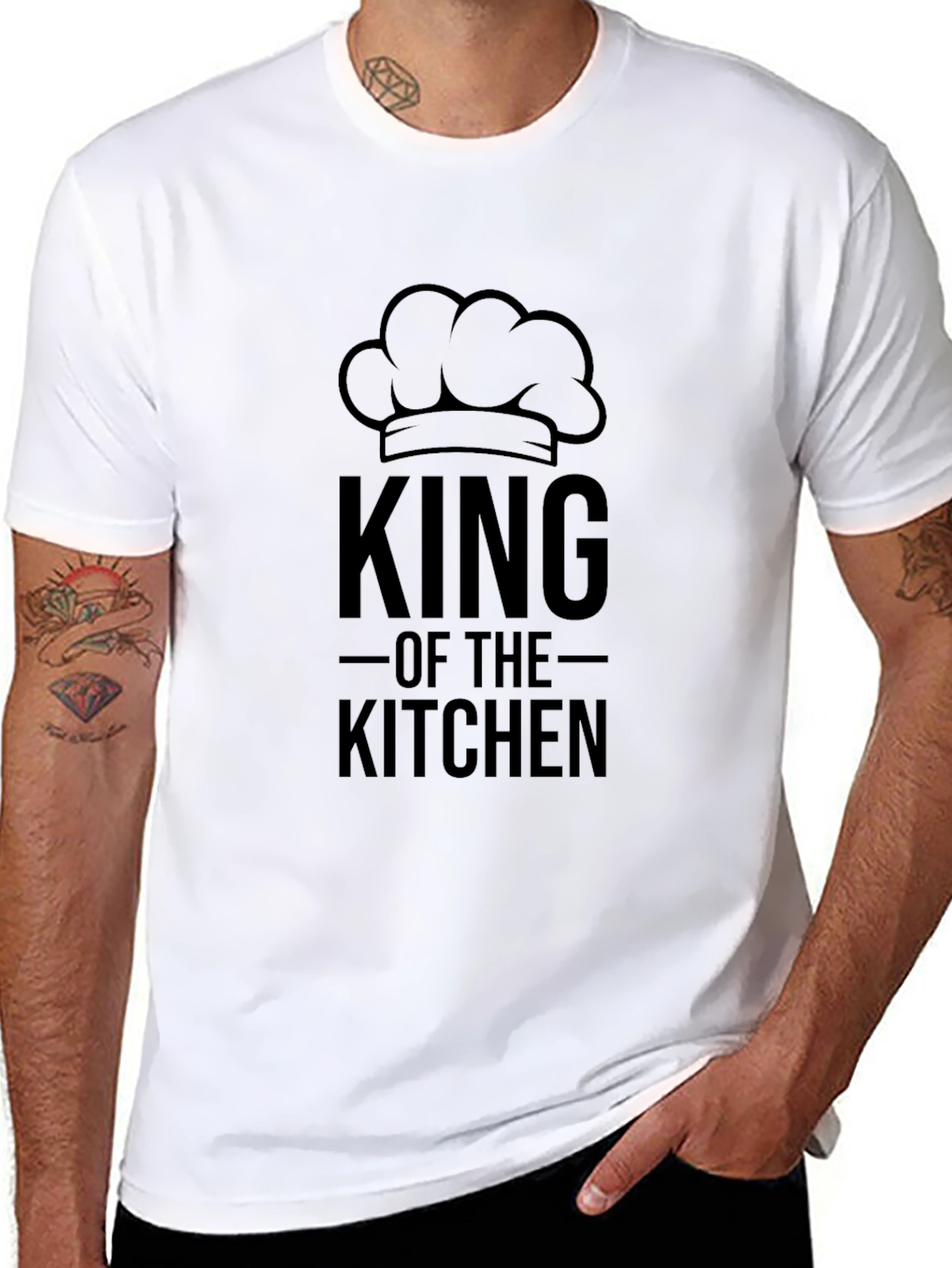 Camiseta Negra Rey de la Cocina