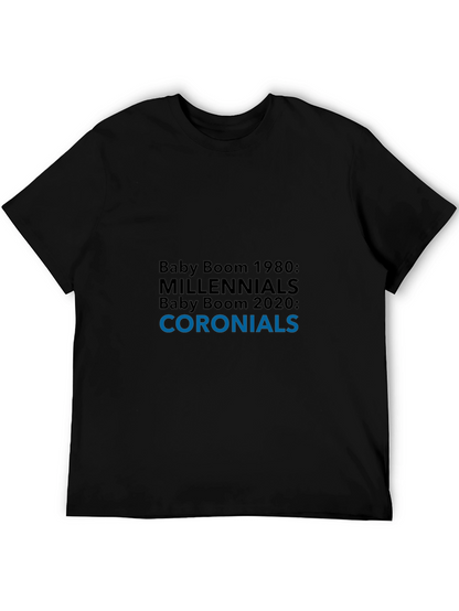 Camiseta Hombre: Baby Boom Millennials Coroniales