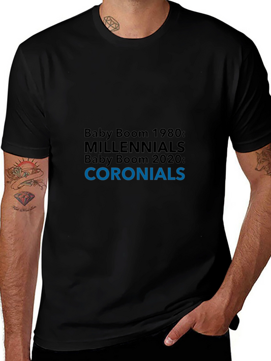 Camiseta Hombre: Baby Boom Millennials Coroniales